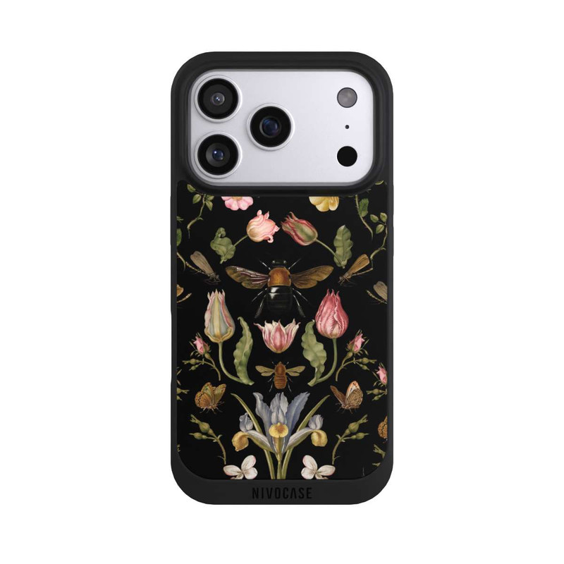 iPhone 17 Pro NIVOpure Wildblumen und Biene Schwarz