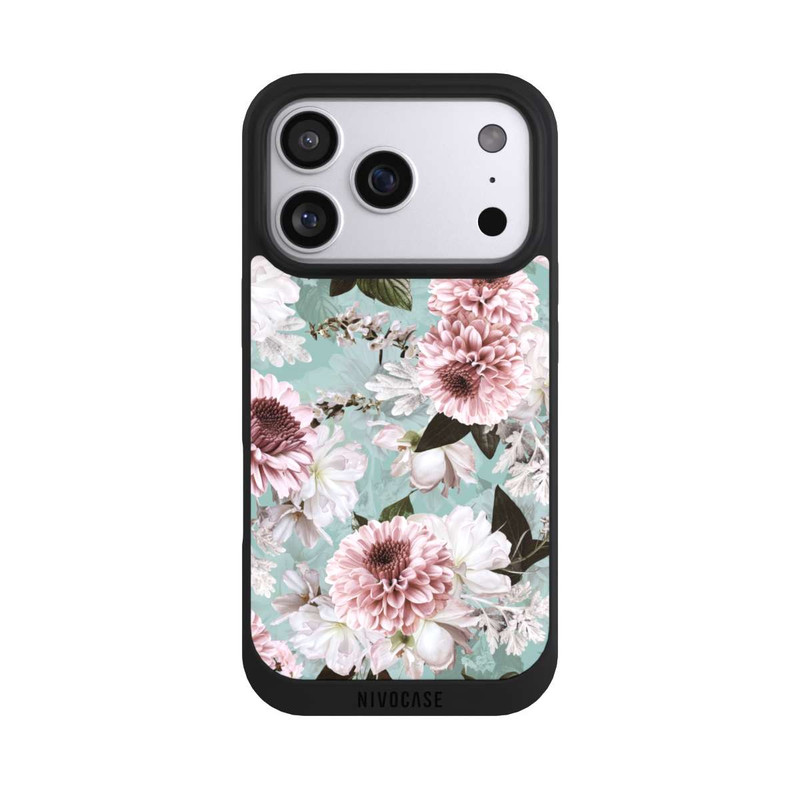 iPhone 17 Pro NIVOpure Flower Wallpaper Baroque Blue