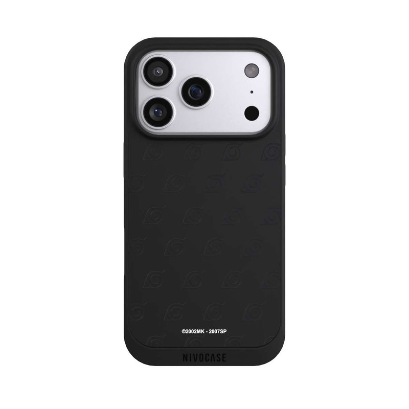iPhone 17 Pro NIVOpure Schwarzes Konoha-Muster Transparent
