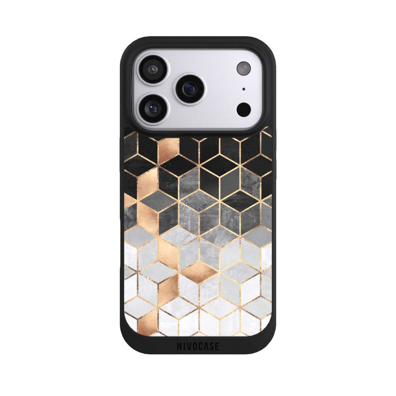 iPhone 17 Pro NIVOpure Würfel dunkel und gold
