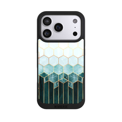 Apple iPhone 17 Pro NIVOpure Blaugrüne Sechsecke