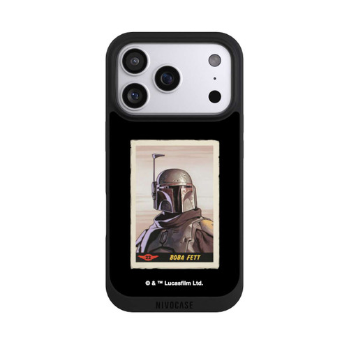 Apple iPhone 17 Pro NIVOpure Boba Fett Badges Black Background