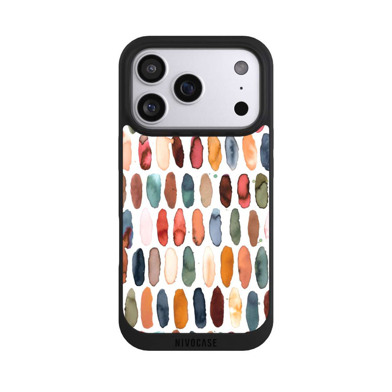 iPhone 17 Pro NIVOpure Watercolor Dashes Mineral Terracotta