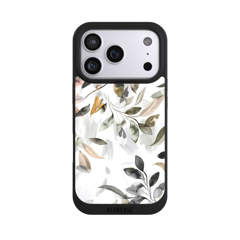 iPhone 17 Pro NIVOpure Feuilles neutres à l’aquarelle