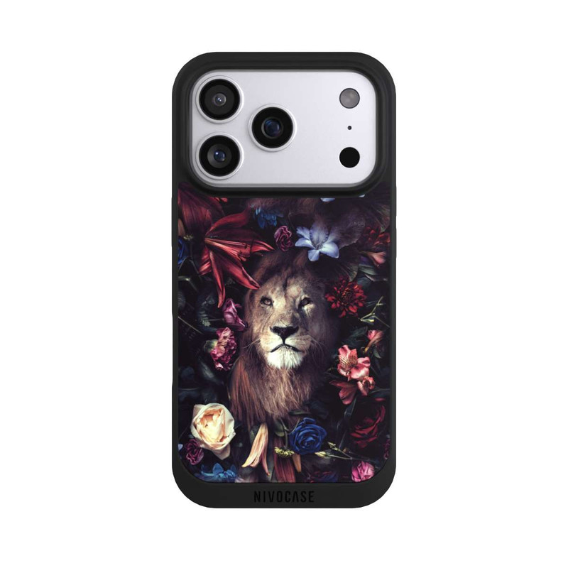 iPhone 17 Pro NIVOpure Löwe Blumenrahmen
