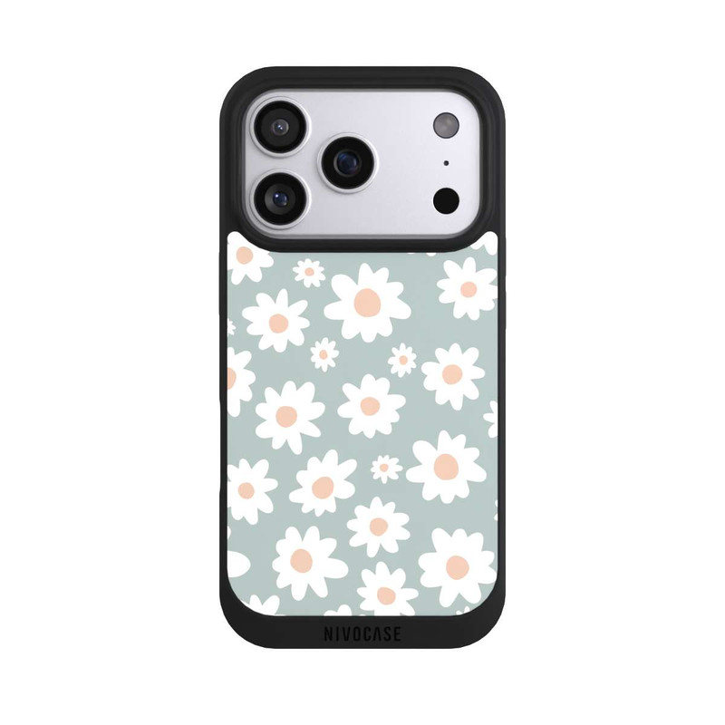 iPhone 17 Pro NIVOpure Daisy Flower Seamless Pattern Green