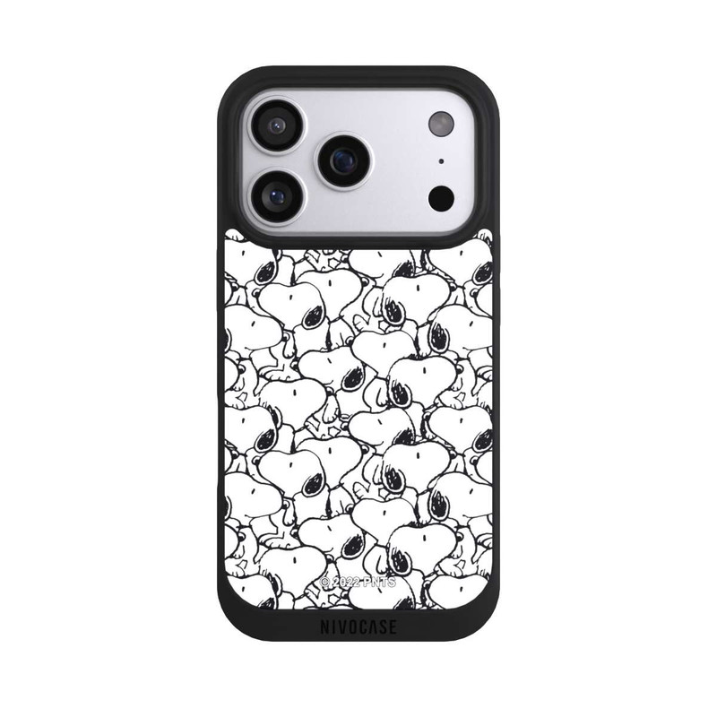 iPhone 17 Pro NIVOpure Snoopy Muster Schwarz und Weiß