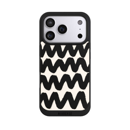 Apple iPhone 17 Pro NIVOpure Vagues Noires Pattern