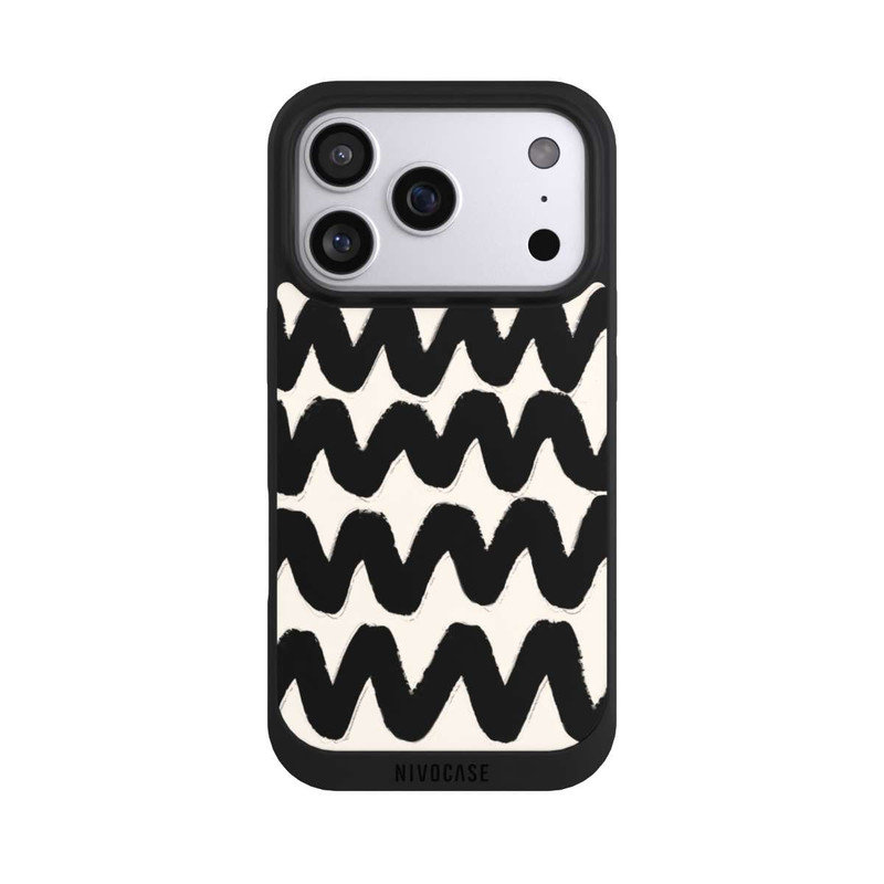 iPhone 17 Pro NIVOpure Vagues Noires Pattern