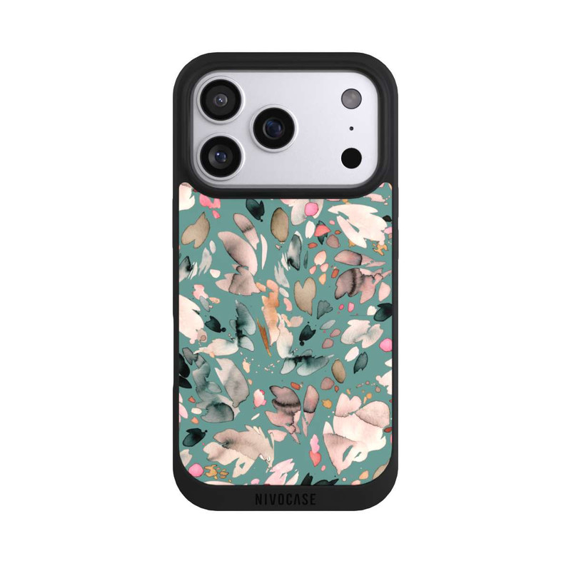 iPhone 17 Pro NIVOpure Abstrakte Blumenblätter grün