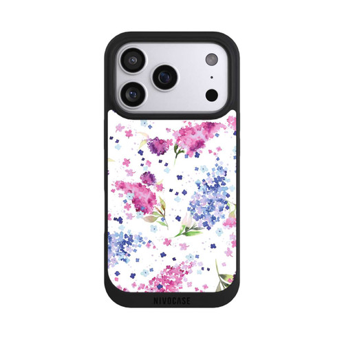 Apple iPhone 17 Pro NIVOpure Hortensias Floraux Lilas Rose
