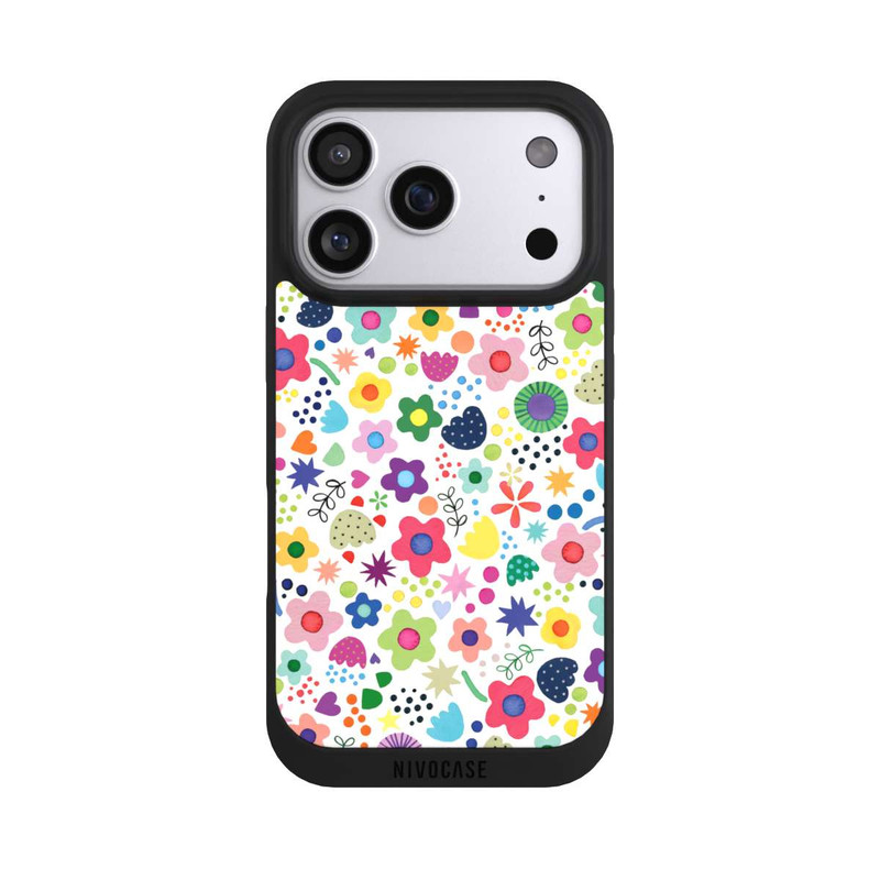 iPhone 17 Pro NIVOpure Psychedelische Blumen bunt