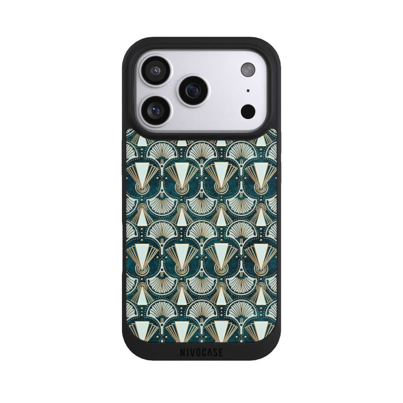 iPhone 17 Pro NIVOpure Art Deco Green Pattern