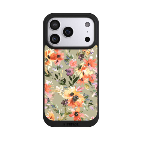 Apple iPhone 17 Pro NIVOpure Malerische tropische Blumen Salbeigrün