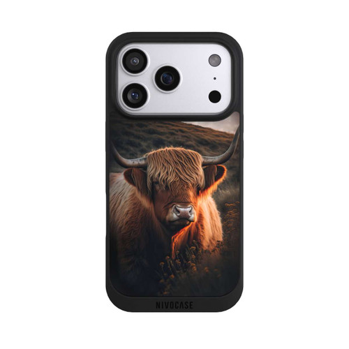 Apple iPhone 17 Pro NIVOpure Vache Highland avec de grandes cornes avec IA