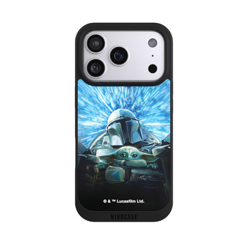 Apple iPhone 17 Pro NIVOpure Grogu und Mando fliegen blau