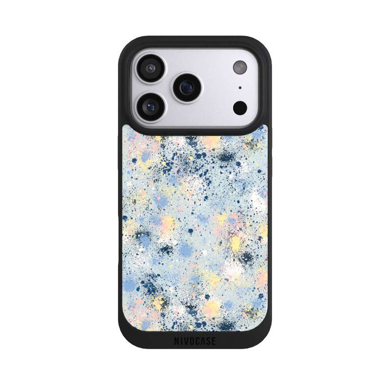 iPhone 17 Pro NIVOpure Tintentropfen Staub Textur Blau