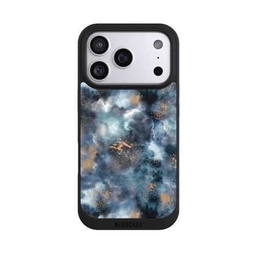 Apple iPhone 17 Pro NIVOpure Smoky Marble Watercolor Navy