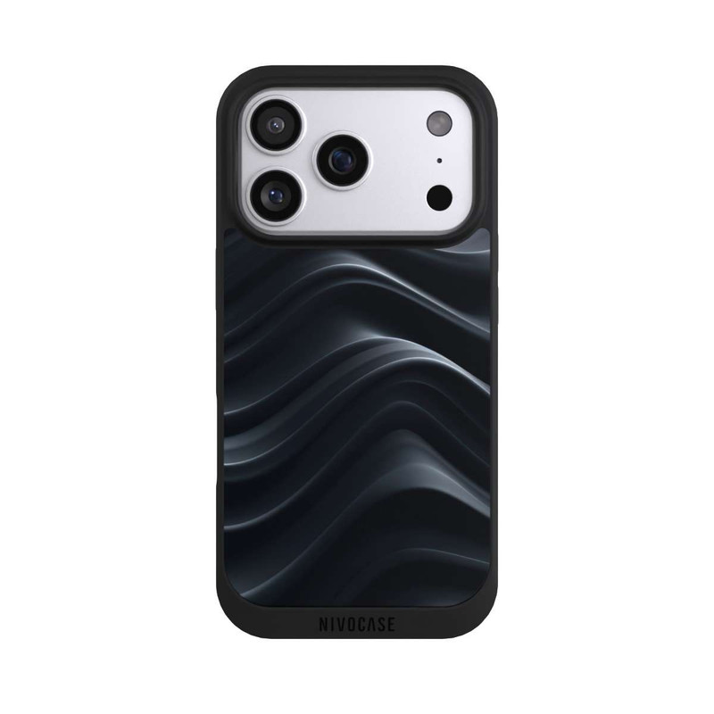 iPhone 17 Pro NIVOpure Black Waves Texture
