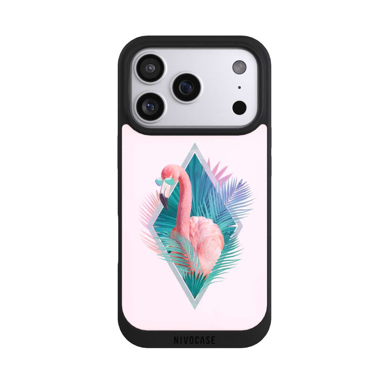 iPhone 17 Pro NIVOpure Feuilles tropicales Flamant