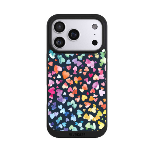 Apple iPhone 17 Pro NIVOpure Valentinstag Herzen Schwarz
