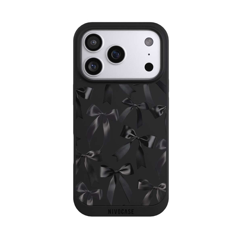 iPhone 17 Pro NIVOpure Black Satin Bow
