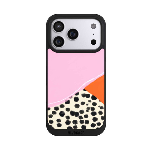 Apple iPhone 17 Pro NIVOpure Pink and Orange Modern Art with Dots