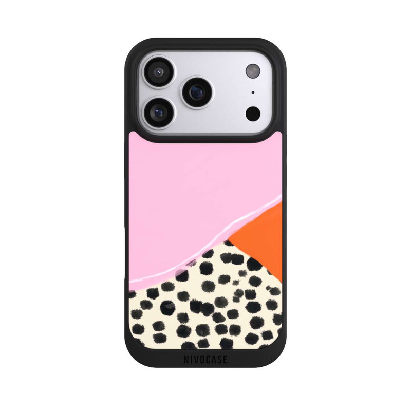 iPhone 17 Pro NIVOpure Rosa und Orange Gepunkteter Hintergrund