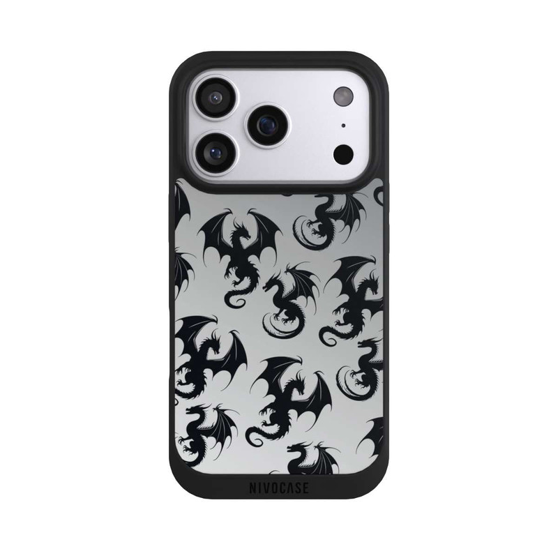 iPhone 17 Pro NIVOpure Drachen Muster Grau