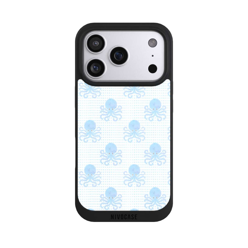 iPhone 17 Pro NIVOpure Blue Watercolor Octopus