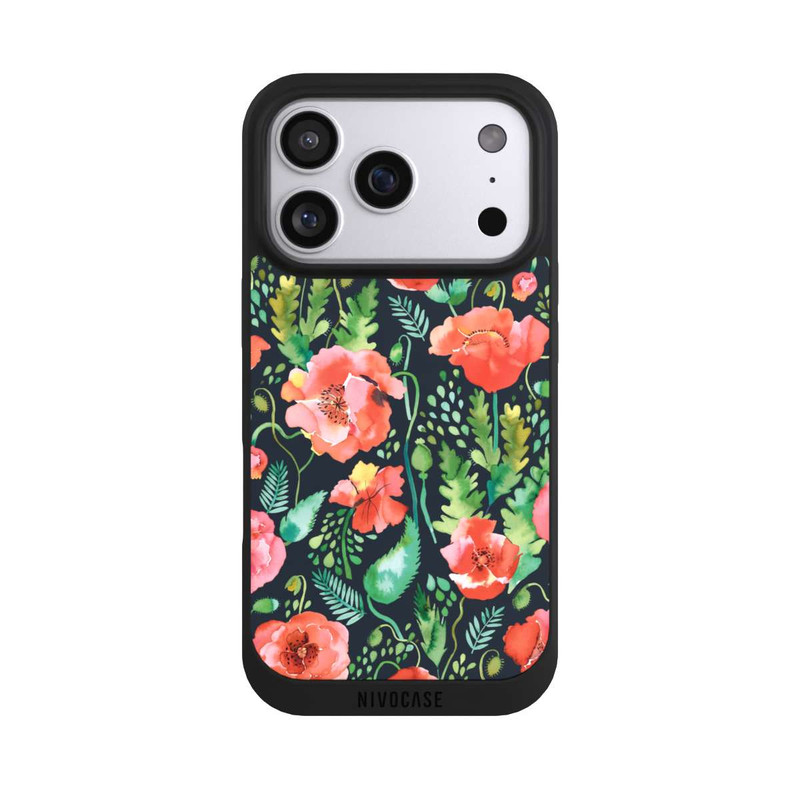 iPhone 17 Pro NIVOpure Poppies Dark Wilderness