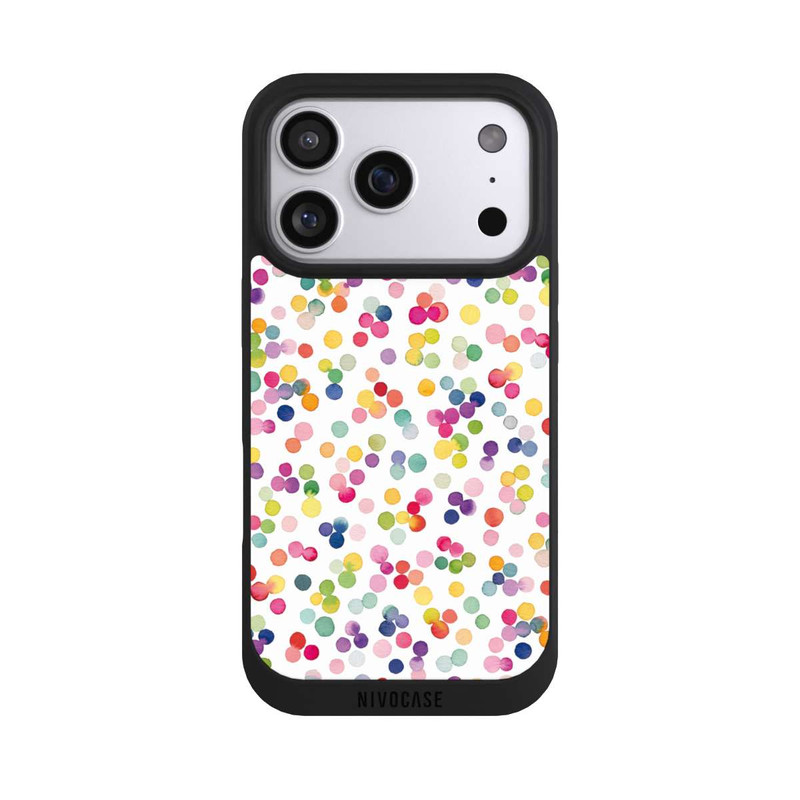 iPhone 17 Pro NIVOpure Watercolour Punkte Bunt