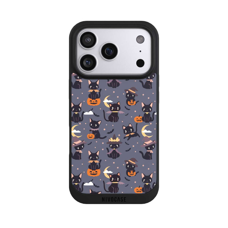 iPhone 17 Pro NIVOpure Cute Halloween Witch Cats and Pumpkins