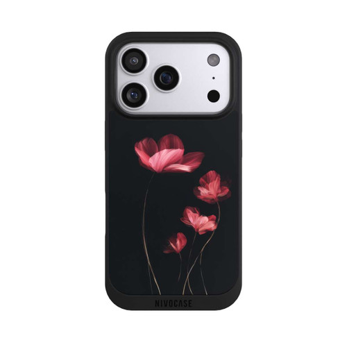 Apple iPhone 17 Pro NIVOpure Burgunder Blüten schwarz