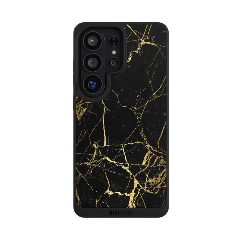 Galaxy S26 Ultra NIVOpure Schwarzgoldener Marmor-Look