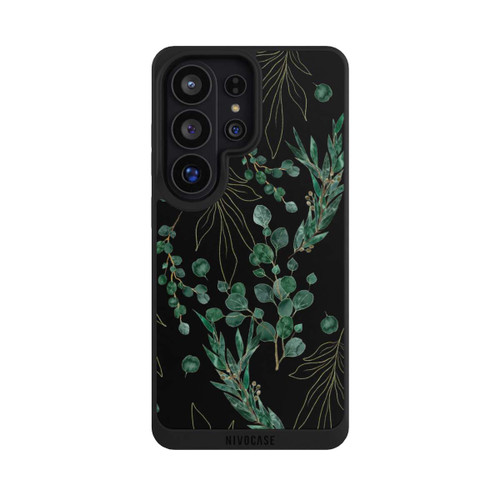 Samsung Galaxy S26 Ultra NIVOpure Feuilles d'Eucalyptus Fond Noir