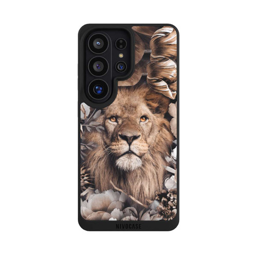 Samsung Galaxy S26 Ultra NIVOpure Löwe Blumenrahmen Beige
