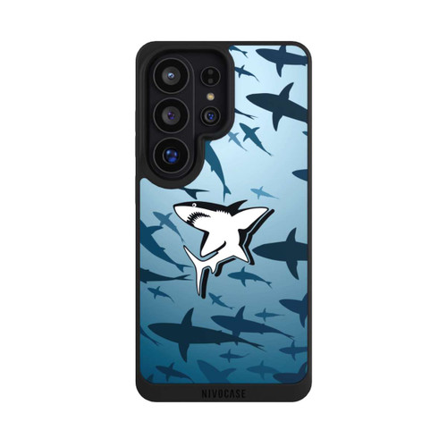 Samsung Galaxy S26 Ultra NIVOpure Haie Muster Blau