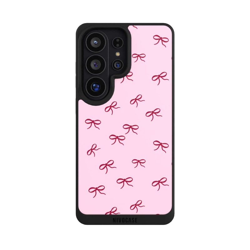 Galaxy S26 Ultra NIVOpure Schleifen Muster Rot Pink