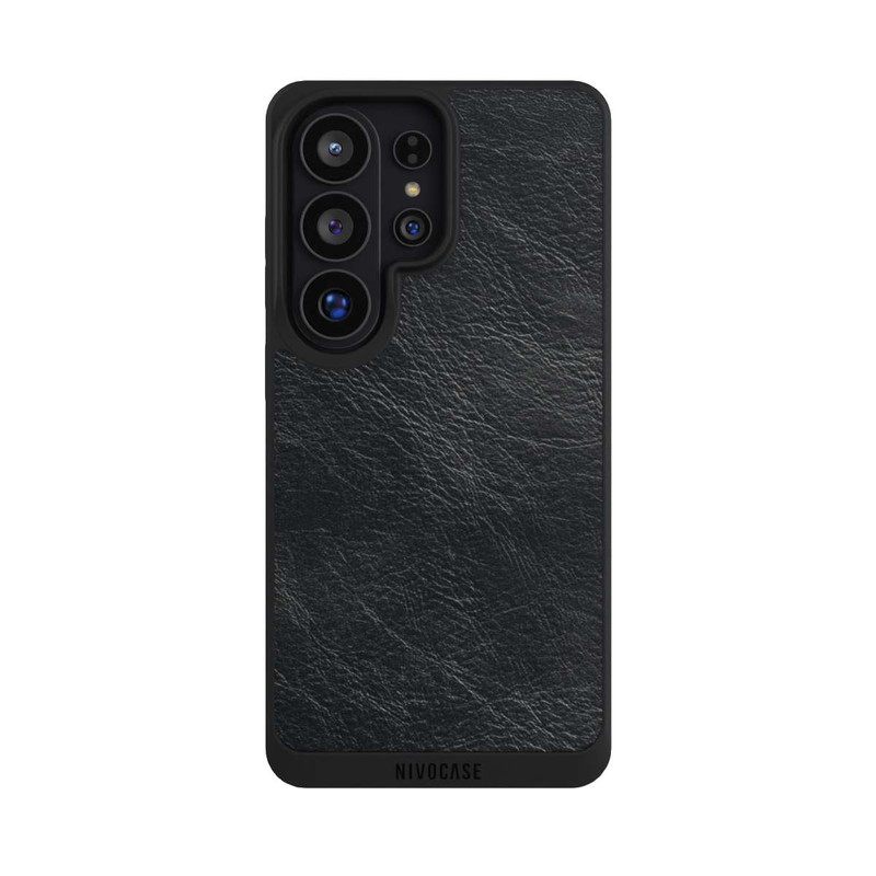 Galaxy S26 Ultra NIVOpure Fond Aspect Cuir Noir