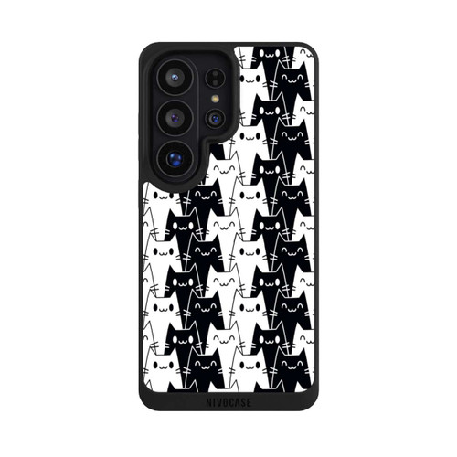 Samsung Galaxy S26 Ultra NIVOpure Katzentapete Schwarz Weiß