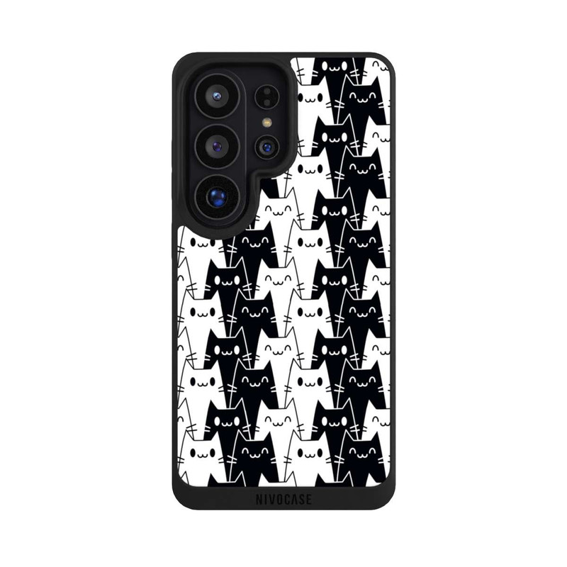 Galaxy S26 Ultra NIVOpure Cat Wallpaper Black White