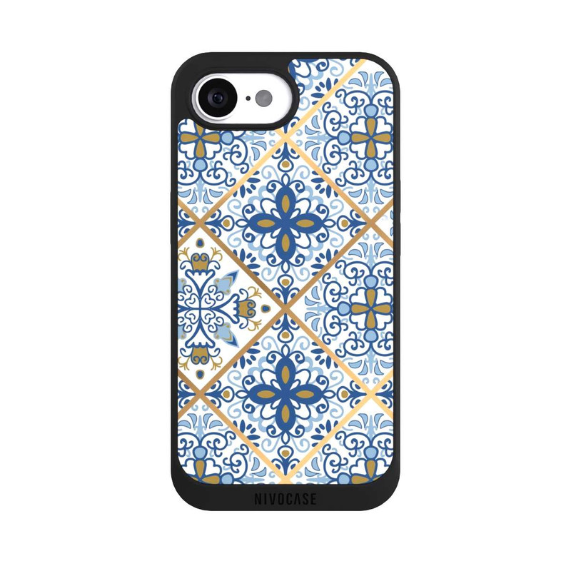 iPhone 17e NIVOpure Mosaic Blue-Gold Look