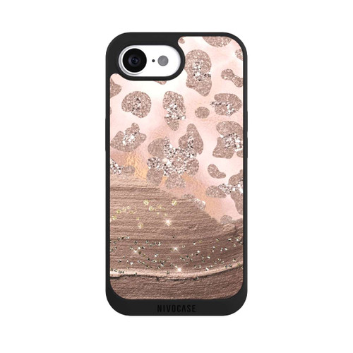 Apple iPhone 17e NIVOpure Silberner Leoparden Glitzerlook