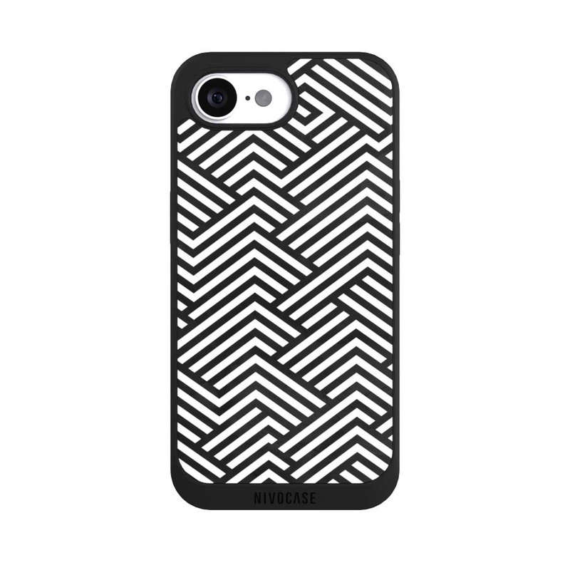 iPhone 17e NIVOpure Schwarz und Weiß ZigZag