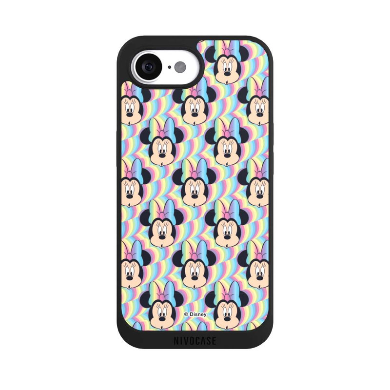 iPhone 17e NIVOpure Minnie Visages d'arc-en-ciel