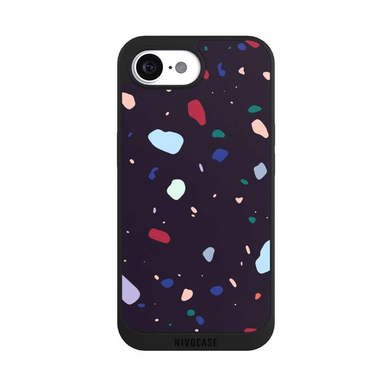 iPhone 17e NIVOpure Moderner dunkel abgerundeter Terrazzo