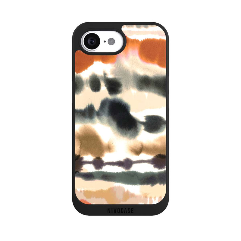 iPhone 17e NIVOpure Weiche nautische Aquarelllinien Orange