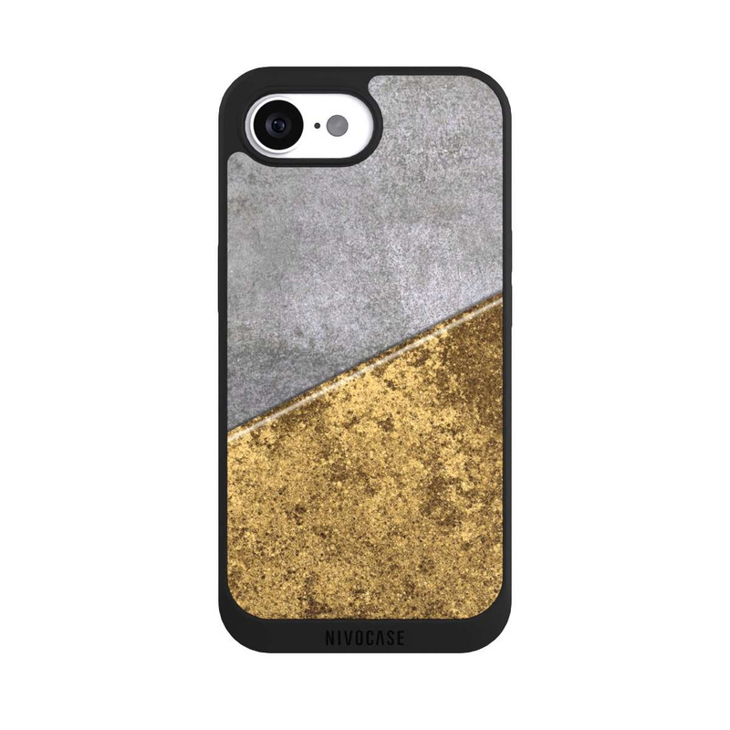 iPhone 17e NIVOpure Beton und Goldlook