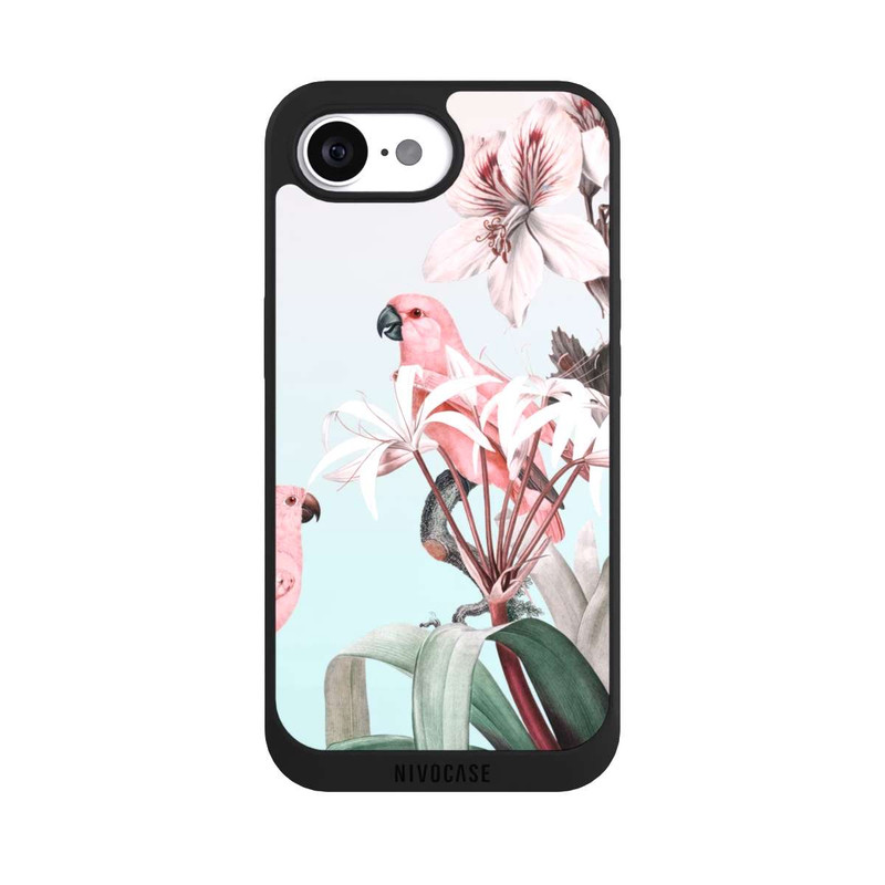 iPhone 17e NIVOpure paradiesische Papageien Pastell